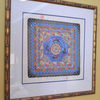 Mandala painting on silk