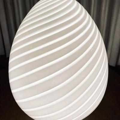 HUGE 1960â€™s Murano Glass Lighted Egg! Absolutely Fabulous Lamp! Perfect Condition! ;)