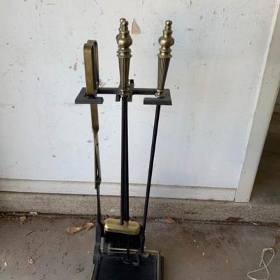 Fireplace Tool Set and Grate