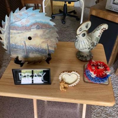 Ceramic Rooster and Other Decor