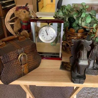 Clock and Various Decorative Decor