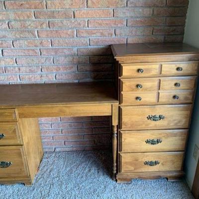 Desk with Side Dresser
