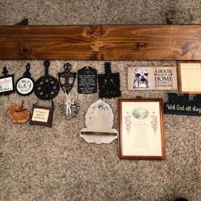 Large Shelf and Assorted Wall Hangs