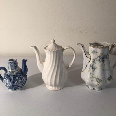 Three Ceramic Tea Pots