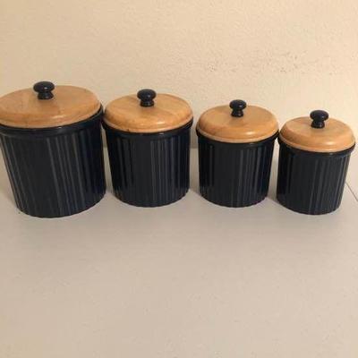 Dark Blue Canister Set