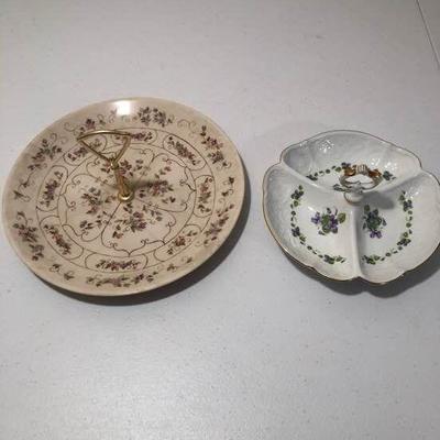 2 Decorative Candy Dishes/Serving Trays