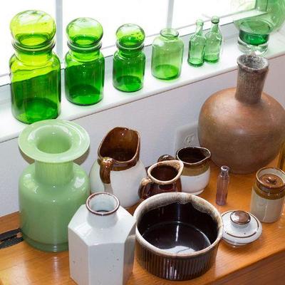 Vintage colored glass.