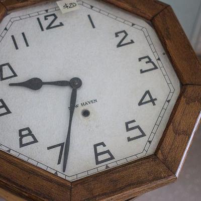 Vintage wooden clock.
