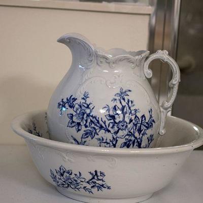 Antique pitcher and basin
