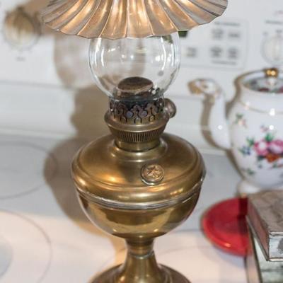 Brass oil  lamp.