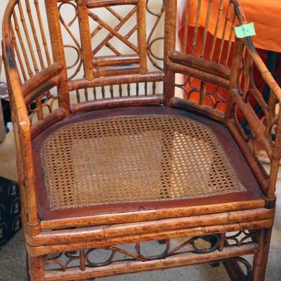 Vintage bamboo Chippendale chair