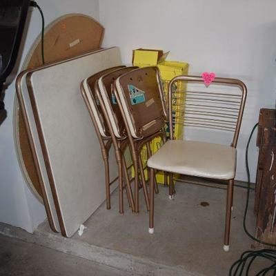Chair and Folding Tables