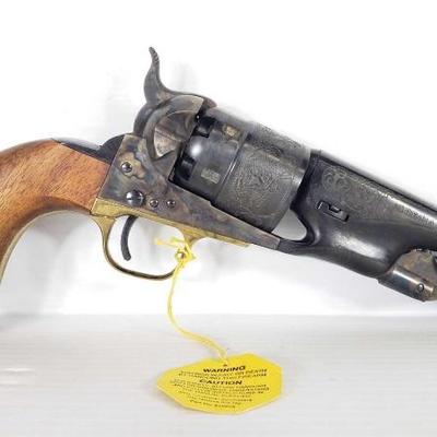#103: Colt 1860 Army Model F1200 .44 Cal Black Powder Revolver, Original Box, Never Fired
Serial Number: 201442
Barrel Length: 5.5