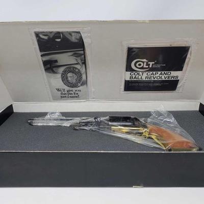 #111: Colt 1st Dragoon Model F1700 Black Powder .44 Cal Revolver, Original Box, Never Fired
Serial Number: 31831
Barrel Length: 8