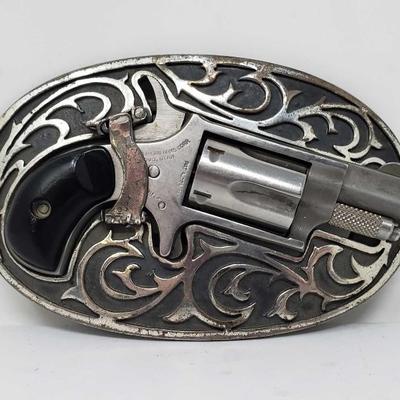 #152: North American Arms Corr .22LR Revolver with Belt Buckle
Serial Number: B81032 Barrel Length: 1.125