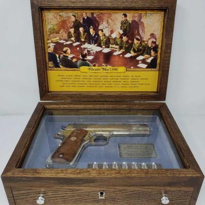 #161: Colt 1911A1 WWII European Theater of Operations Commemorative Pistol with Display Case
Serial Number: 1942ETO Barrel Length: 5
