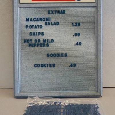 PEPSI Menu Display Board with Letters and Numbers