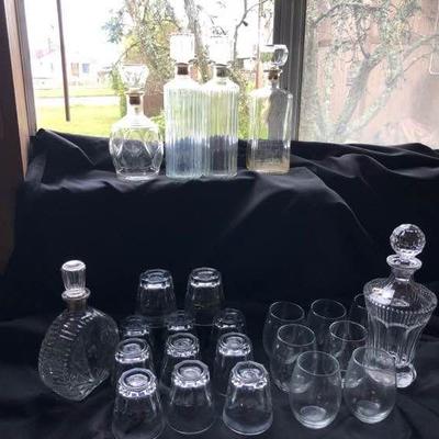 Premium top shelf liquor carafes and more