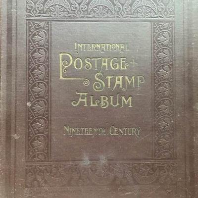 Vintage International postage stamp album 19th century