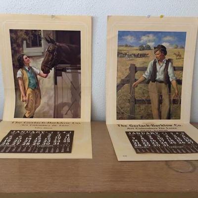 Vintage 1940s Wall Calendar Sample