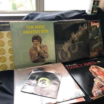 A collection of vintage LPs