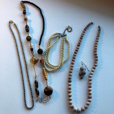 A collection of beaded necklaces