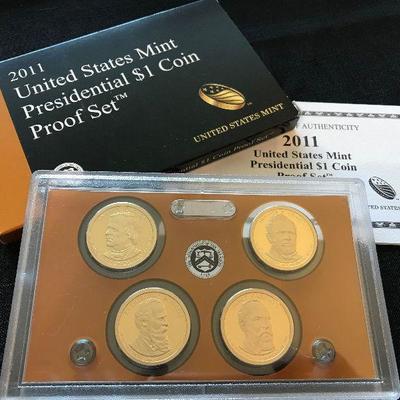 2011 United States Mint Presidential $1 Coin. Proof Set. $25