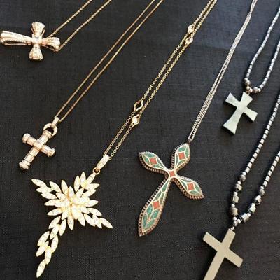 Cross pendants.