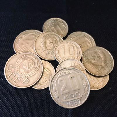 1957 Russia 20 Kopeks @ $10 (3 available)
1957 Russia 10 Kopeks @ $10 (5 available)
1957 Russia 15 Kopeks @ $10 (4 available)