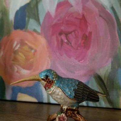 Hummingbird Trinket Box    $15