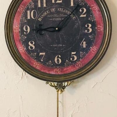 Creative Coop Wood and Metal Wall Clock  $38