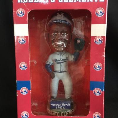 Roberto Clemente Montreal Royals 1954 Bobble Head. 6.5" tall. Estate sale price: $75