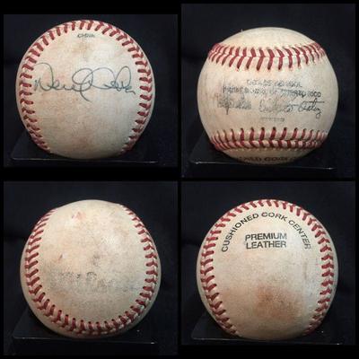 Signed baseball by Derek Jeter. Estate sale price: $995