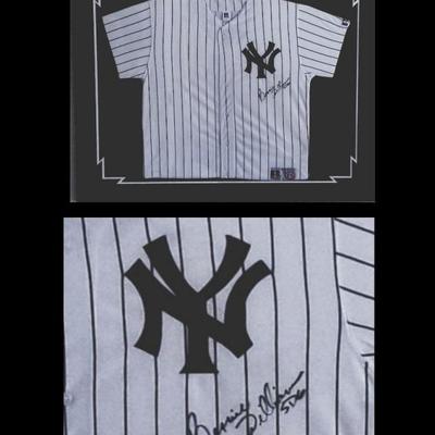 Signed and framed jersey. Bernie Williams. Estate sale price: $1,250