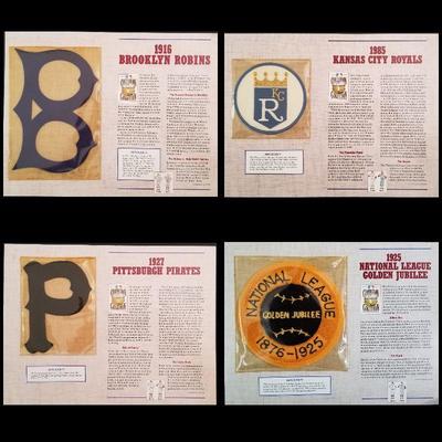 MLB Cooperston Collection Patches @ $28 each.
1916 Brooklyn Robins, 1985 Kansas City Royals, 1927 Pittsburgh Pirates and 1927 National...