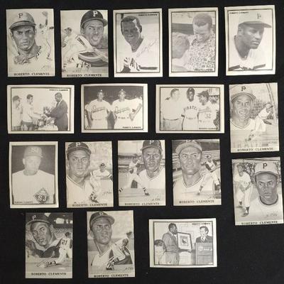 Various Roberto Clemente trading cards. All at $5 each.