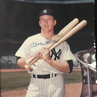 Mikey Mantle signed 16" x 20" picture! JSA Certified. $1,495