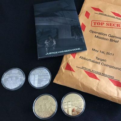 Justice GOLD and SILVER 2 set of 2 sets of "You can run but you cannot hide" 9/11 Military. Estate sale price for entire...