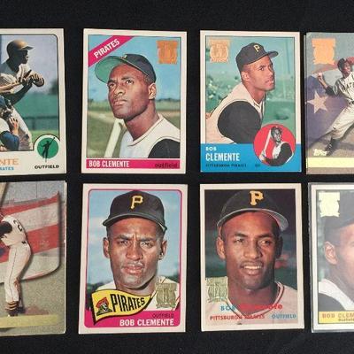 Various Roberto Clemente trading cards. All at $5 each.