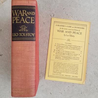  War and Peace: Inner Sanctum Edition by  LeoTolstoy. $20 
1942 hard cover. Publisher's insert laid in.
War and Peace, a Russian...