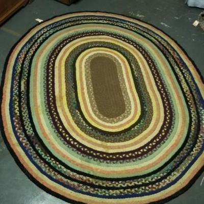 Hand braided rug.