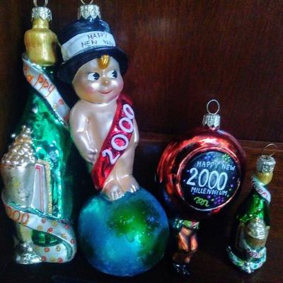 Vintage Christmas ornaments. Prices from left to right:
1. $15.00
2. $15.00
3. $10.00
4. $   9.00