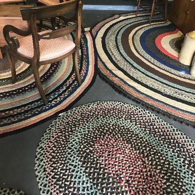 Hand braided rug.