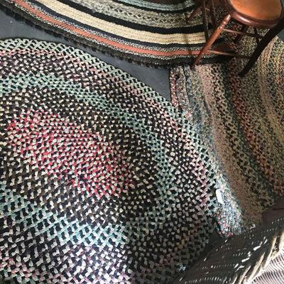 Hand braided rug.