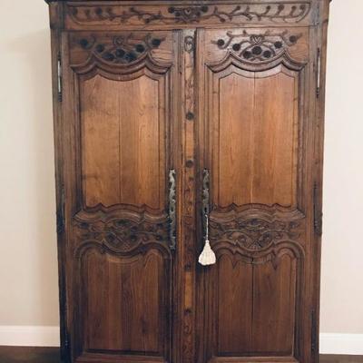 French country armoire. Antique from France. $1,000
