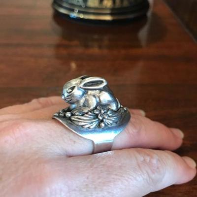 All jewelry reviewed and detailed by Jewelry Appraiser: STERLING SILVER BUNNY RING. $350