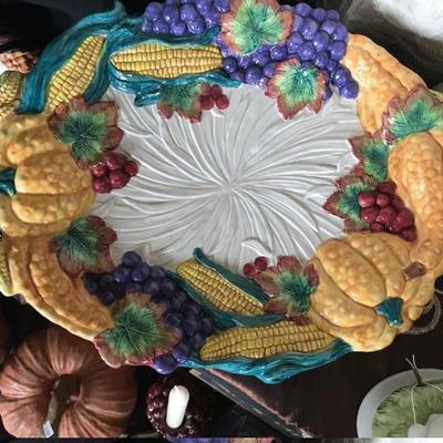 Fitz and Floyd harvest tray. $40