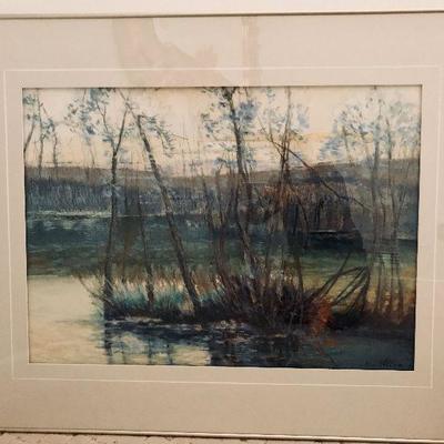Large (45" wide x 36" tall) original pastel painting by Su Allen. Su Allen is a local Texas artist. In college Suâ€™s heart...