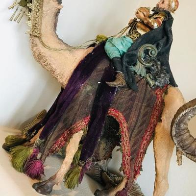 Rare (large) 19" Dept 56 Wiseman on light Camel. $250