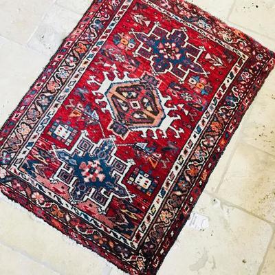Hand woven HEREZ area rug from Iran. 2.5 ft x 3 ft. $350